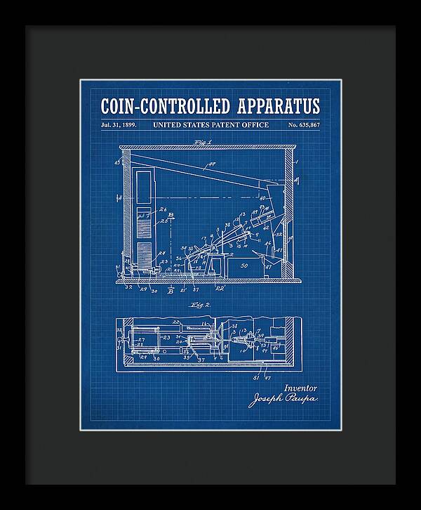 Coin Controlled Apparatus Blueprint Patent Us635867a