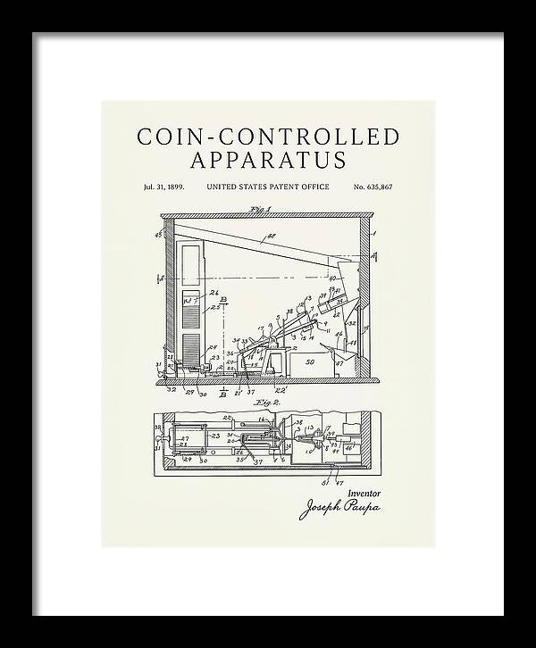 Coin Controlled Apparatus Minimalist Patent Us635867a