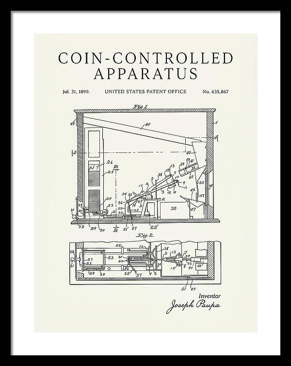 Coin Controlled Apparatus Minimalist Patent Us635867a