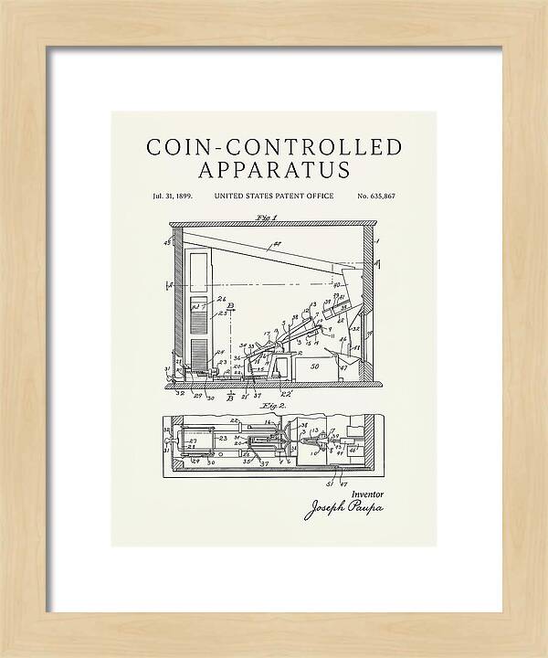 Coin Controlled Apparatus Minimalist Patent Us635867a