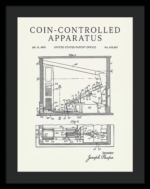Coin Controlled Apparatus Minimalist Patent Us635867a