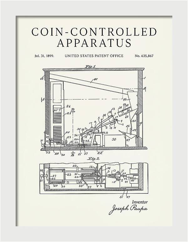 Coin Controlled Apparatus Minimalist Patent Us635867a