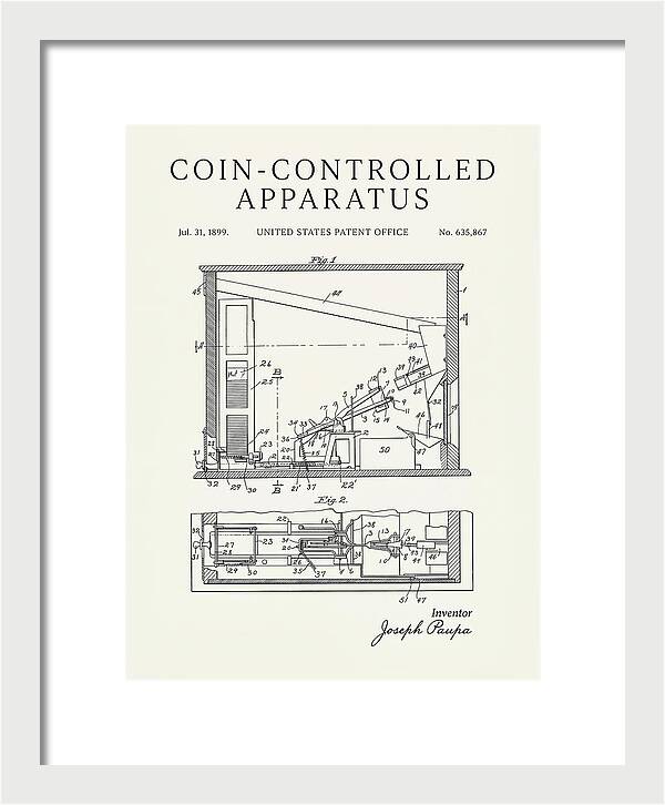 Coin Controlled Apparatus Minimalist Patent Us635867a