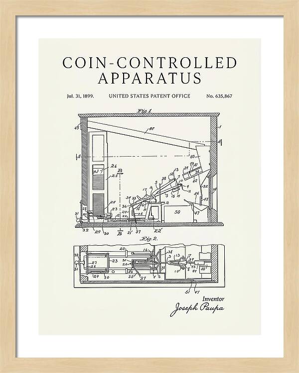 Coin Controlled Apparatus Minimalist Patent Us635867a