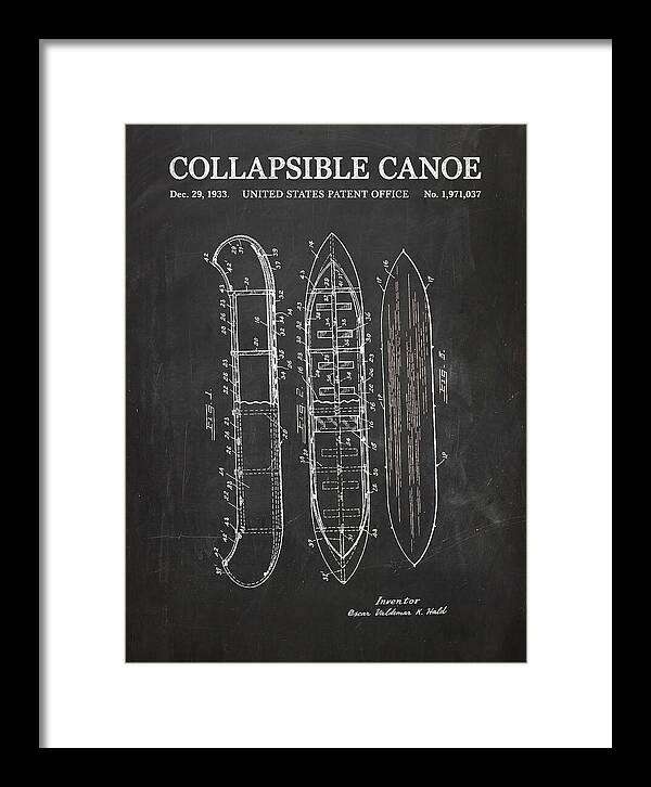 Collapsible Canoe Chalkboard Patent Us1971037a