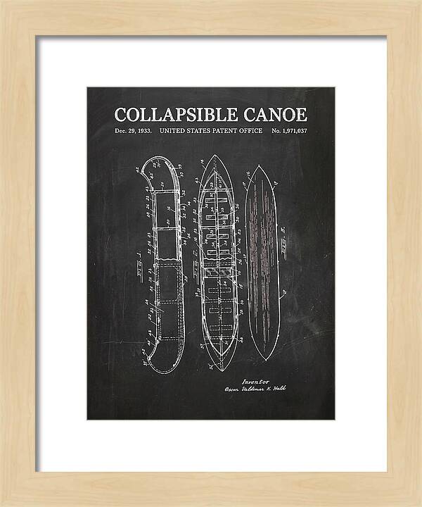 Collapsible Canoe Chalkboard Patent Us1971037a