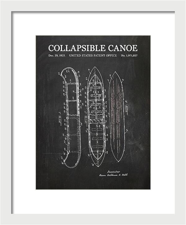 Collapsible Canoe Chalkboard Patent Us1971037a
