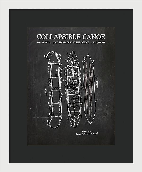 Collapsible Canoe Chalkboard Patent Us1971037a