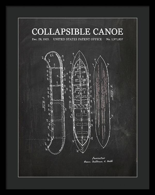 Collapsible Canoe Chalkboard Patent Us1971037a