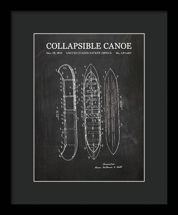 Collapsible Canoe Chalkboard Patent Us1971037a