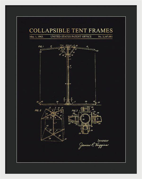 Collapsible Tent Frame Gold Patent Us3167081a
