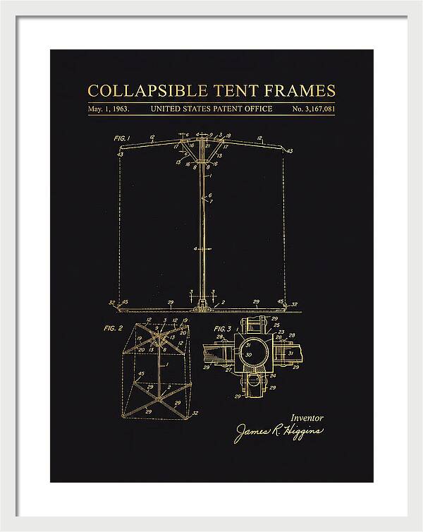 Collapsible Tent Frame Gold Patent Us3167081a