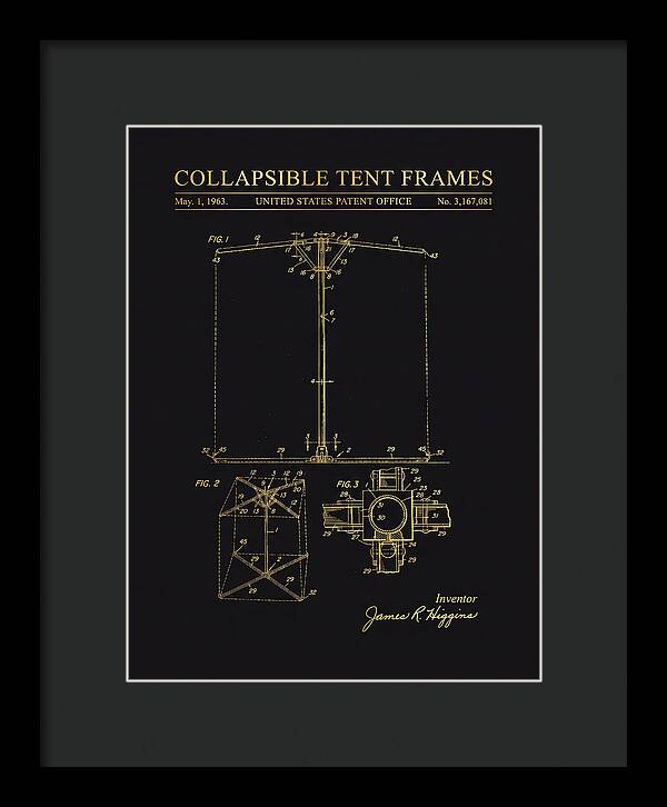 Collapsible Tent Frame Gold Patent Us3167081a