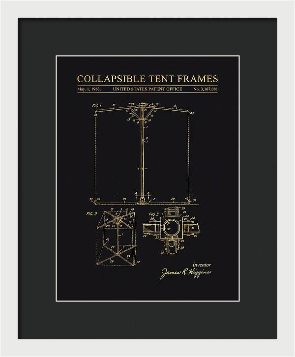 Collapsible Tent Frame Gold Patent Us3167081a