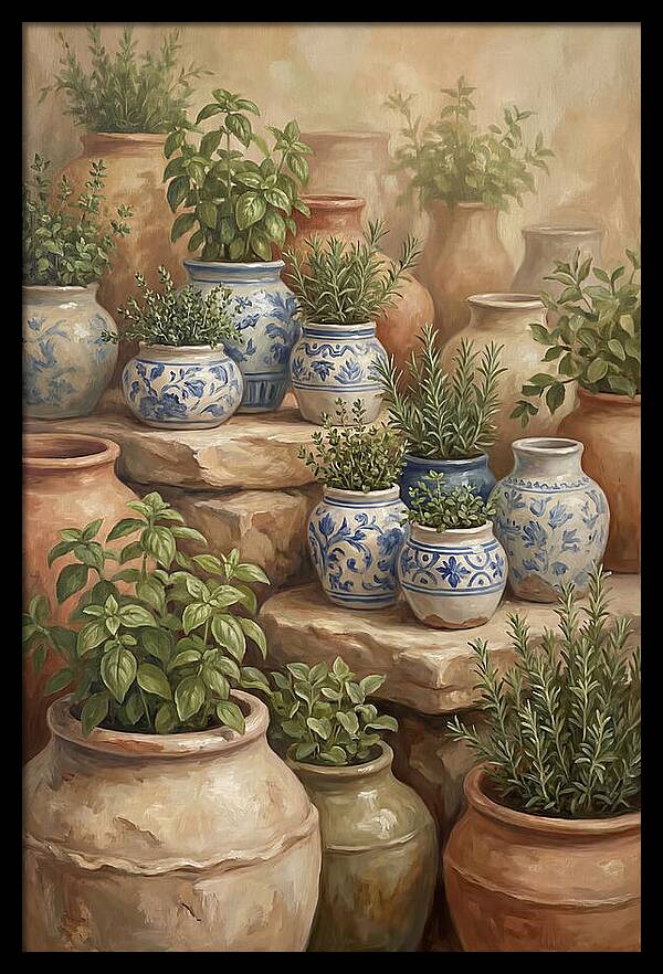 Collection Of Blue And White Ceramics