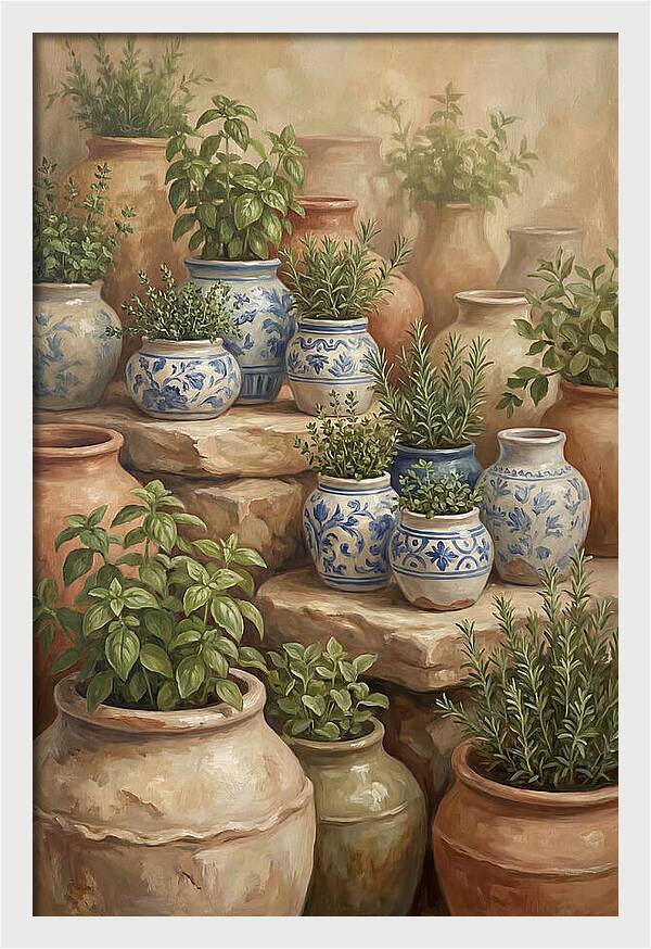 Collection Of Blue And White Ceramics