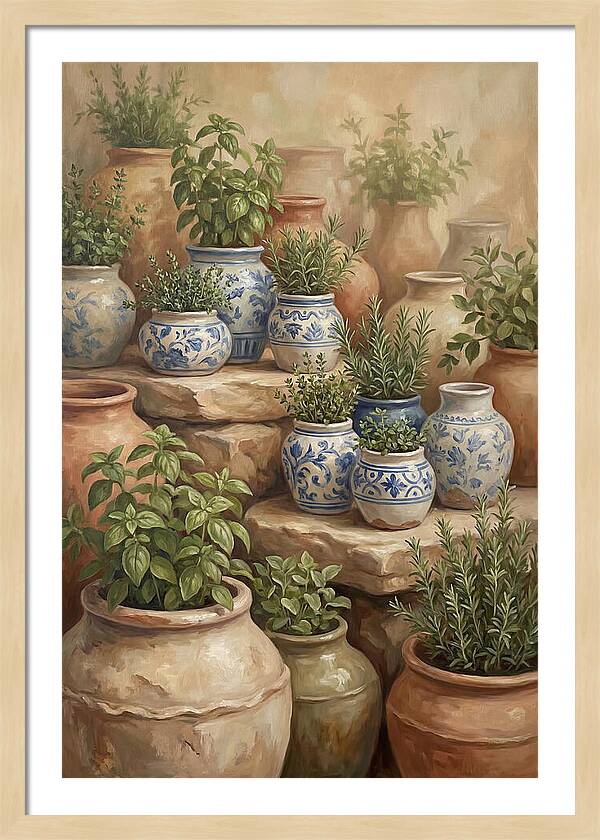 Collection Of Blue And White Ceramics