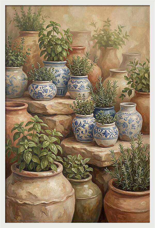 Collection Of Blue And White Ceramics