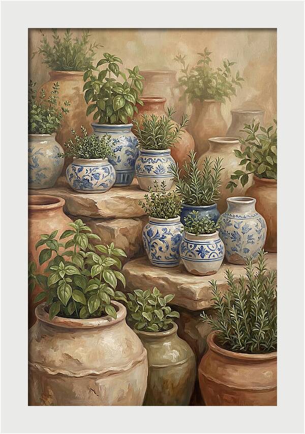 Collection Of Blue And White Ceramics