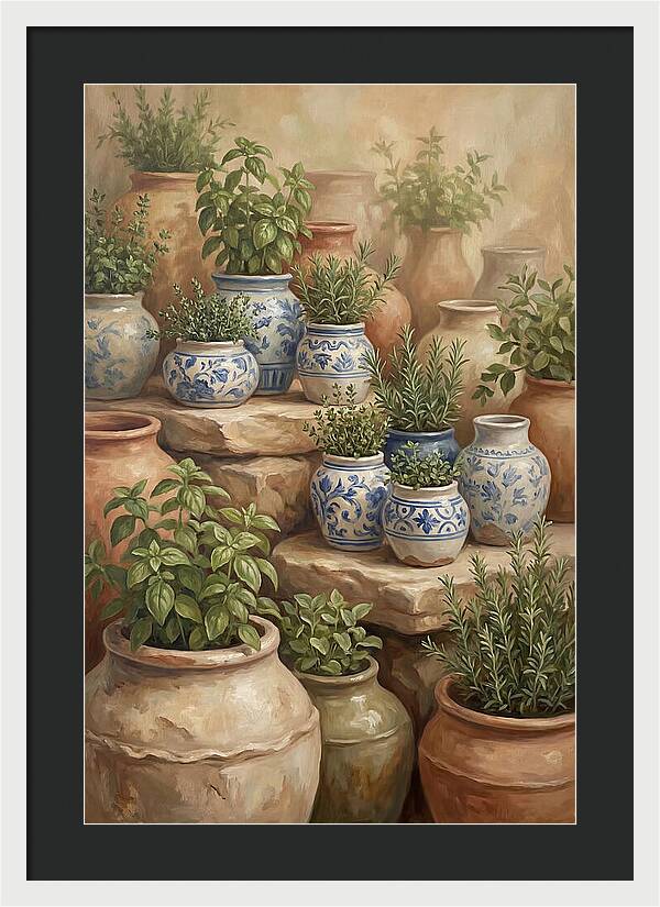 Collection Of Blue And White Ceramics