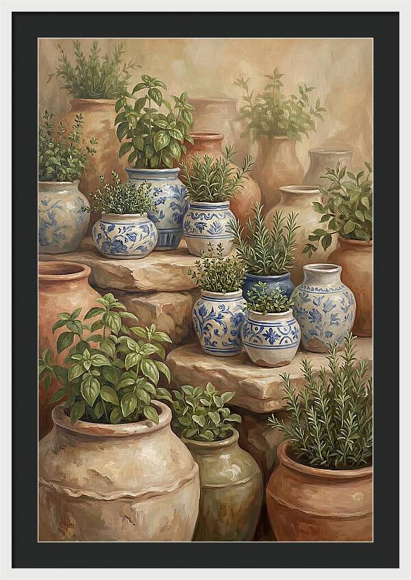 Collection Of Blue And White Ceramics
