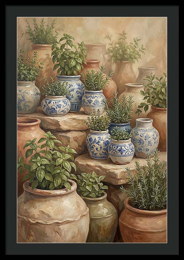 Collection Of Blue And White Ceramics