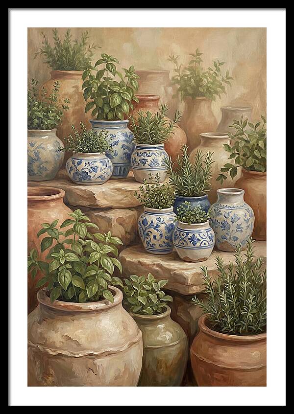 Collection Of Blue And White Ceramics