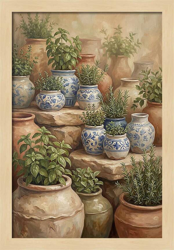 Collection Of Blue And White Ceramics