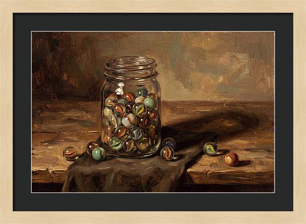 Collection Of Vintage Glass Marbles