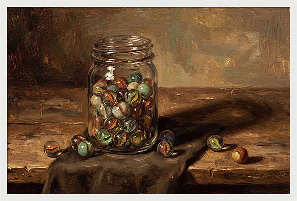 Collection Of Vintage Glass Marbles