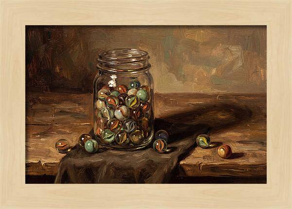 Collection Of Vintage Glass Marbles