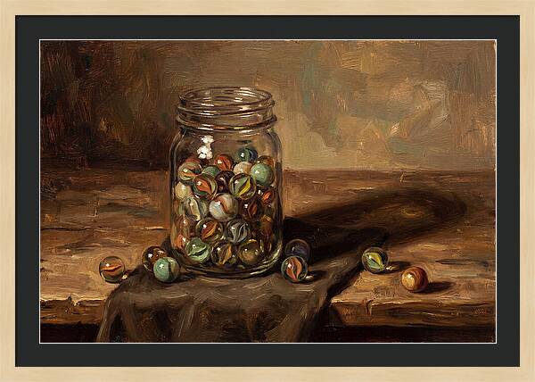 Collection Of Vintage Glass Marbles
