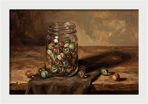 Collection Of Vintage Glass Marbles