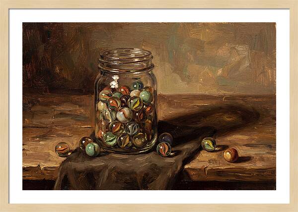 Collection Of Vintage Glass Marbles
