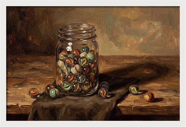 Collection Of Vintage Glass Marbles