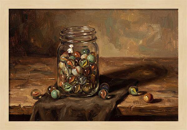 Collection Of Vintage Glass Marbles