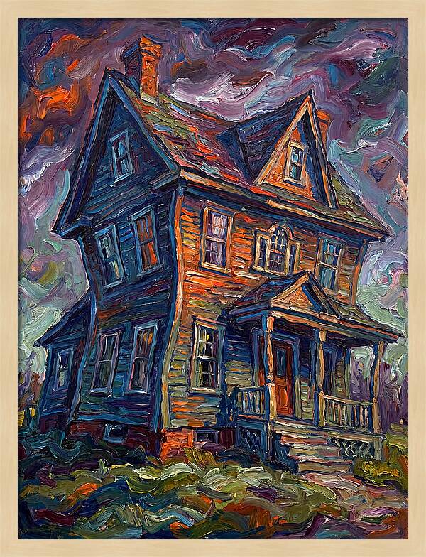 Colonial House In Expressionist Style