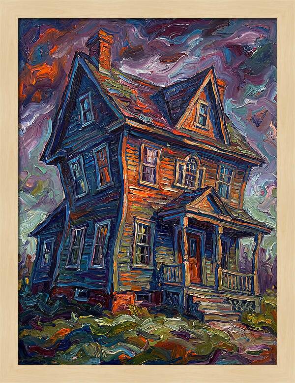 Colonial House In Expressionist Style