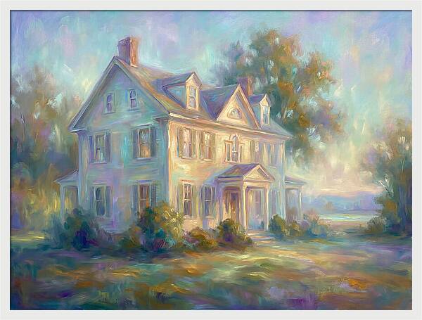 Colonial House In Light