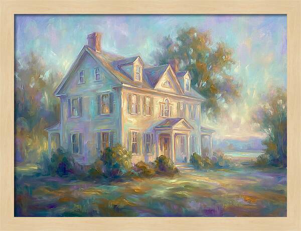 Colonial House In Light