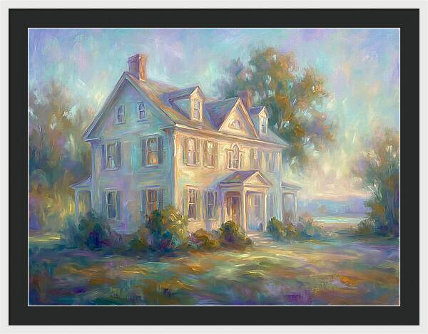Colonial House In Light