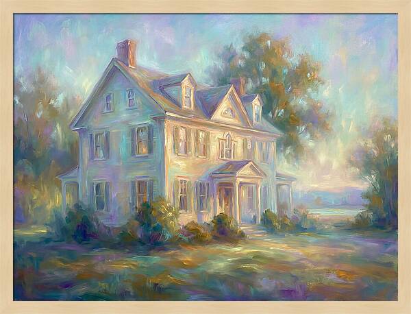Colonial House In Light