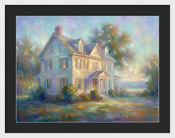 Colonial House In Light