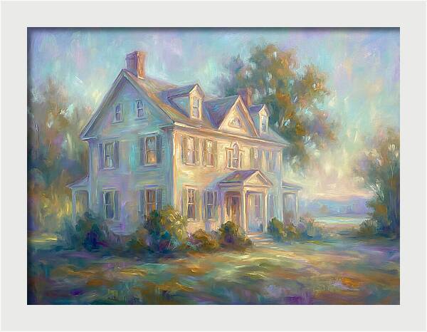 Colonial House In Light