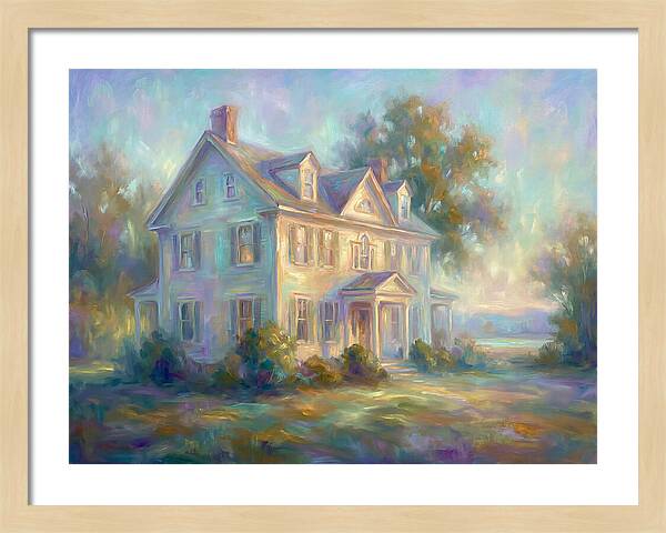 Colonial House In Light