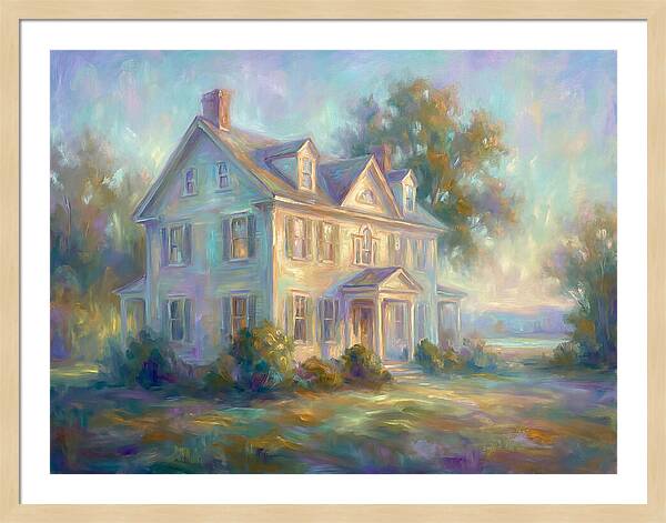Colonial House In Light
