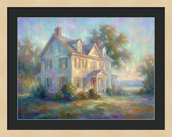 Colonial House In Light