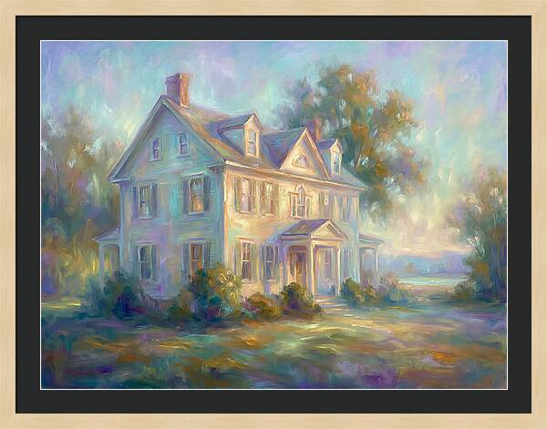 Colonial House In Light