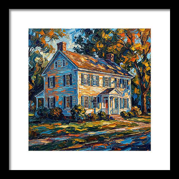 Colonial House In Vibrant Colors