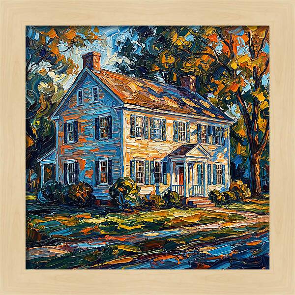 Colonial House In Vibrant Colors